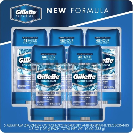 Gillette Endurance Cool Wave Koltuk Altı Jeli 107G 5Li Set Fiyatı