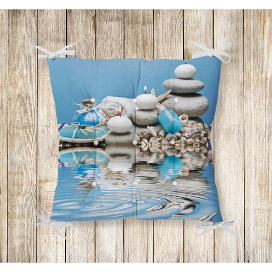 RealHomes Mavi Dünya Pofidik Kare Sandalye Minderi 40X40Cm Fiyatı