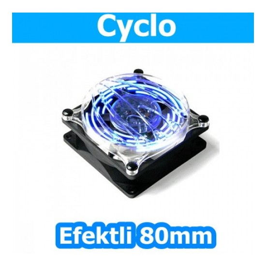 Thermaltake Cyclo 80Mm Efektli Mavi Ledli Kasa Fan