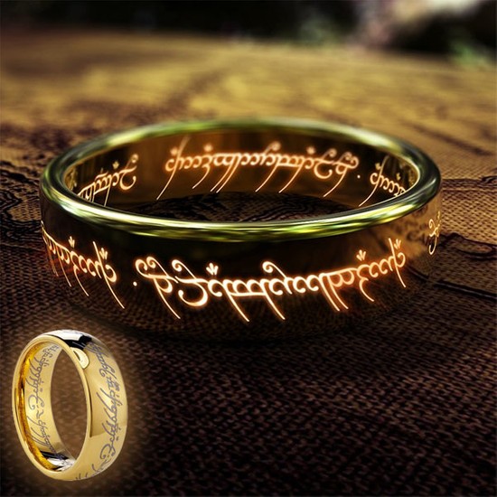 A-Leaf Lord Of The Rings Sırlar Yüzüğü Yüzüklerin Efendisi Yüzük Hobbit Güç Yüzüğü Gold