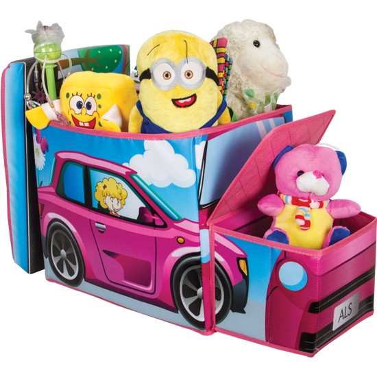 Dekohouse Katlanabilir Oyuncak Kutusu Pembe Araba Fiyatı