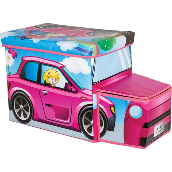 Dekohouse Katlanabilir Oyuncak Kutusu Pembe Araba Fiyatı