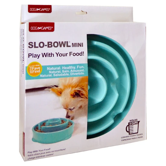 Dog Games Slo-Bowl Yavaş Yeme İçin Köpek Mama Kabı 4 Kap Mavi
