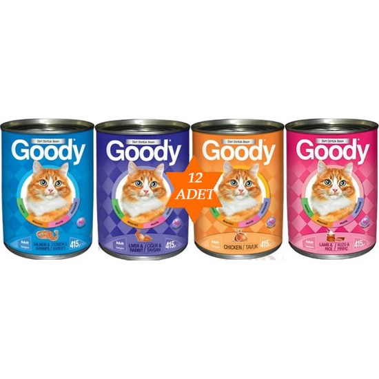 Goody 12 Adet Karışık Kedi Konservesi Fiyatı Taksit Seçenekleri