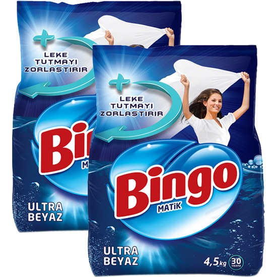 Bingo Matik Toz Deterjan Ultra Beyaz 4,5 Kg x 2 Adet
