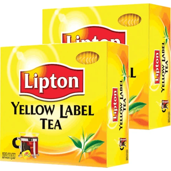 Lipton Yellow Label Bardak Poşet Çay 100'lü 200 Gr x 2 Adet