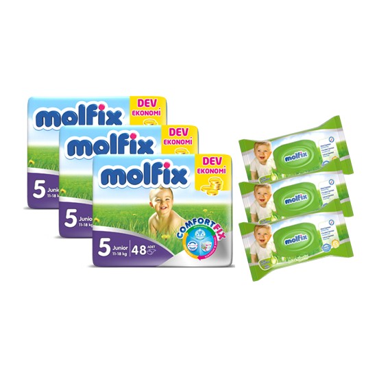 Molfix Bebek Bezi Comfort Fix Dev Ekonomi Junior 144�lü 5 Fiyatı