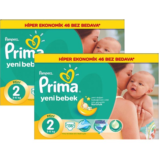 Prima Bebek Bezi Hiper Ekonomik Paket 2 Beden 2 Adet Fiyatı