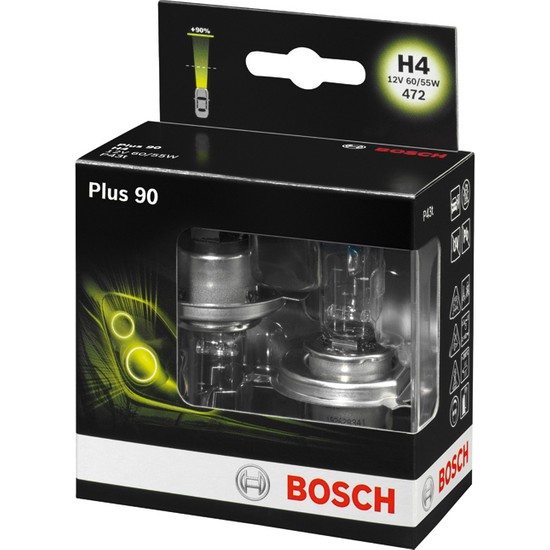 Bosch H4 Plus 90 Ampul Seti