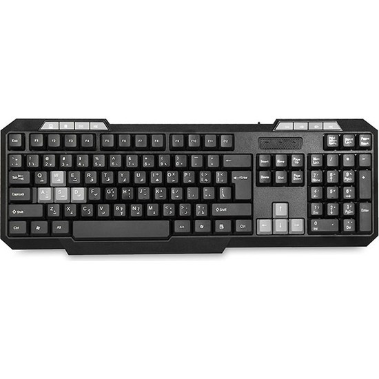 Everest Kb-700 Siyah Usb Arabic-Us Layout Arapça Multimedia Klavye