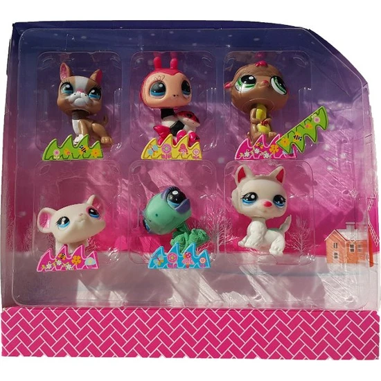 Littlest Pet Shop Neşeli Minişler 6'lı Miniş Ailesi Oyuncak Pet Shop Minişler Uğur Böcekli Set