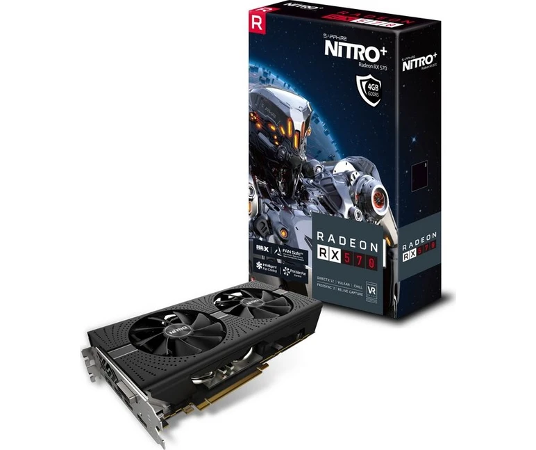 Resim Sapphire Nitro+ Amd Radeon RX 570 4GB 256Bit GDDR5 (DX12) PCI-E 3.0 Ekran Kartı 11266-14-20G 
