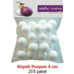 Vincent Foam Ball - Strafor Köpük Top 4 Cm. 25 Adet
