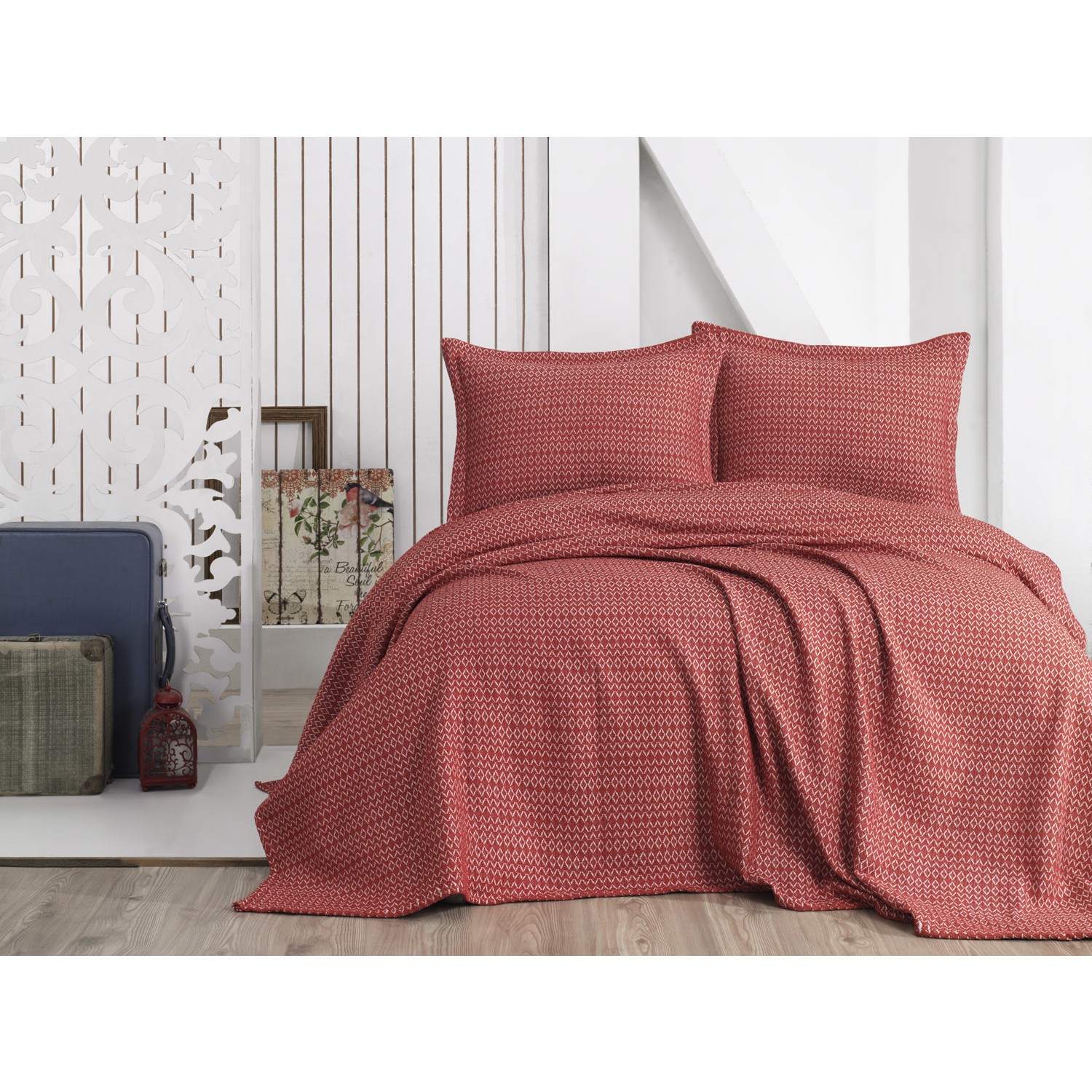 Eponj Home Laden Pike Yatak Örtüsü Seti Çift Kişilik Eponj Home Laden Pike Yatak Örtüsü Seti Çift Kişilik