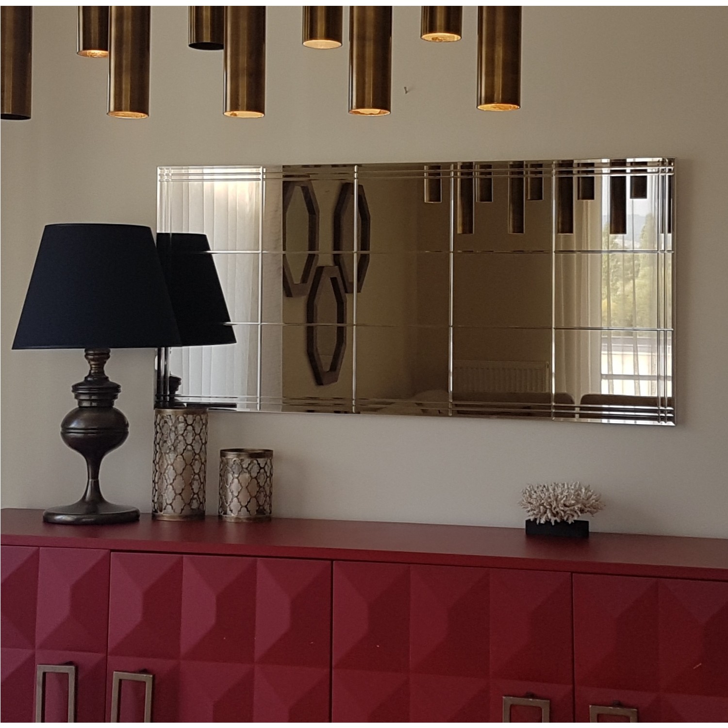 NeostillBronz Ayna Dekoratif Kare Desenli Duvar Salon Boy Fiyatı NeostillBronz Ayna Dekoratif Kare Desenli Duvar Salon Boy Fiyatı