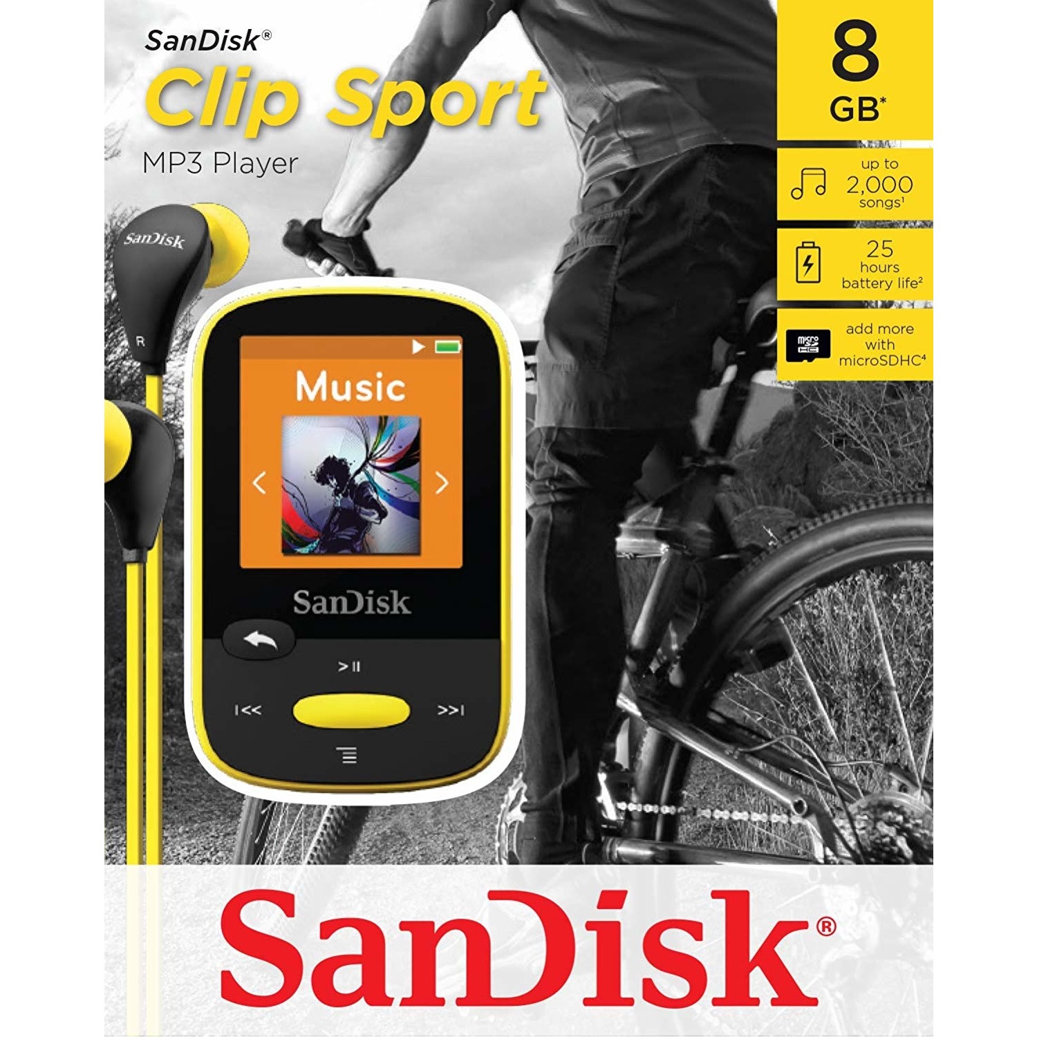 Sandisk SDMX24008GG46Y 8GB Clip Sport Mp3 Player Sarı Fiyatı