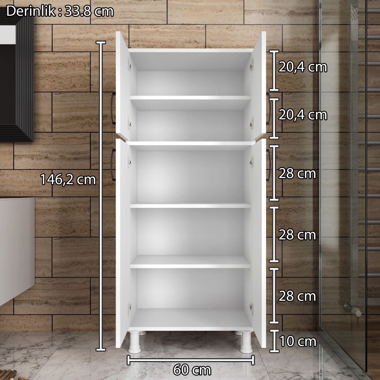 Rani F2 Çok Amaçlı Dolap 4 Kapaklı 5 Raflı Banyo Balkon Fiyatı Rani F2 Çok Amaçlı Dolap 4 Kapaklı 5 Raflı Banyo Balkon Fiyatı