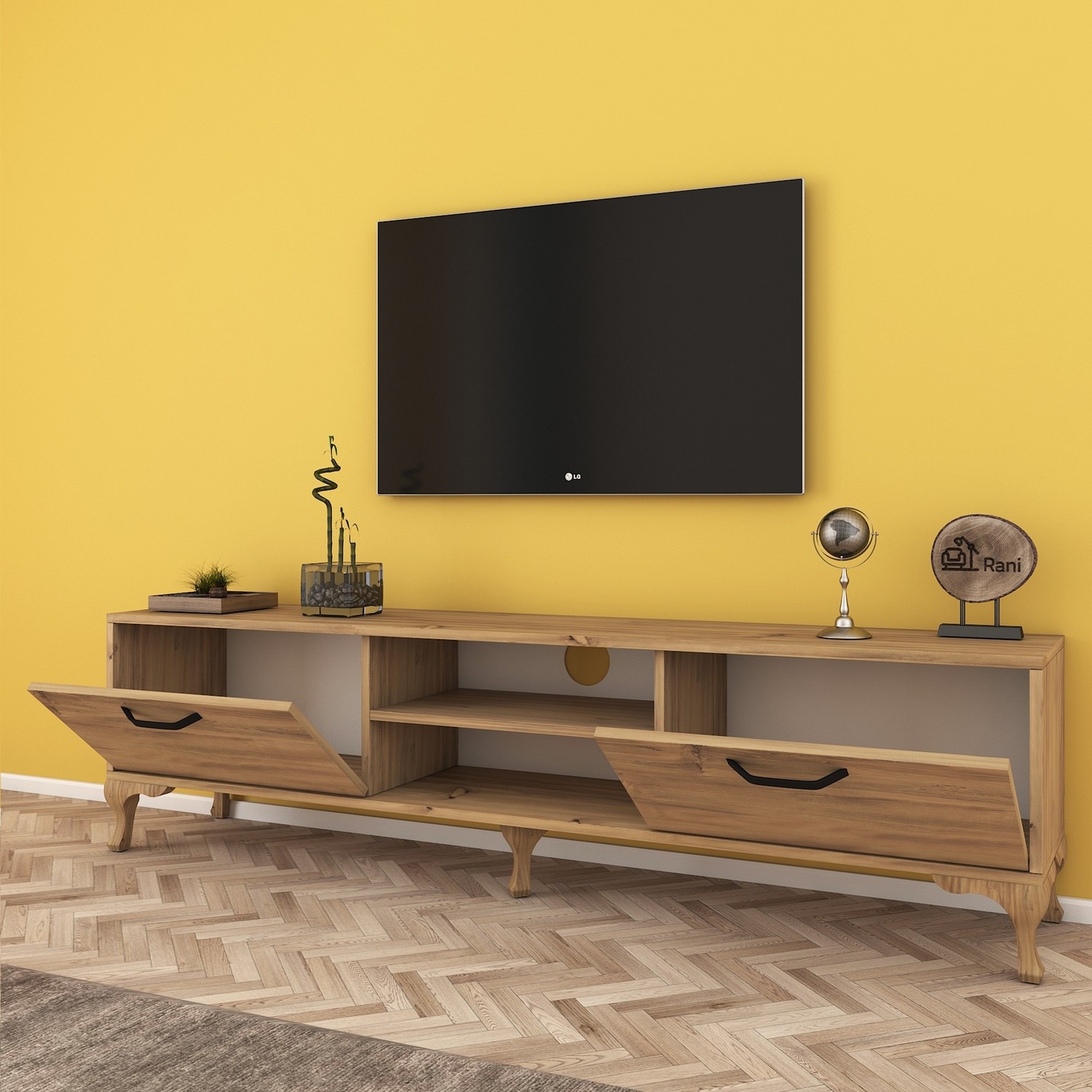 Rani A52 Tv Duvar Ünitesi Modern Ayaklı Tv Sehpası Ceviz Fiyatı Rani A52 Tv Duvar Ünitesi Modern Ayaklı Tv Sehpası Ceviz Fiyatı