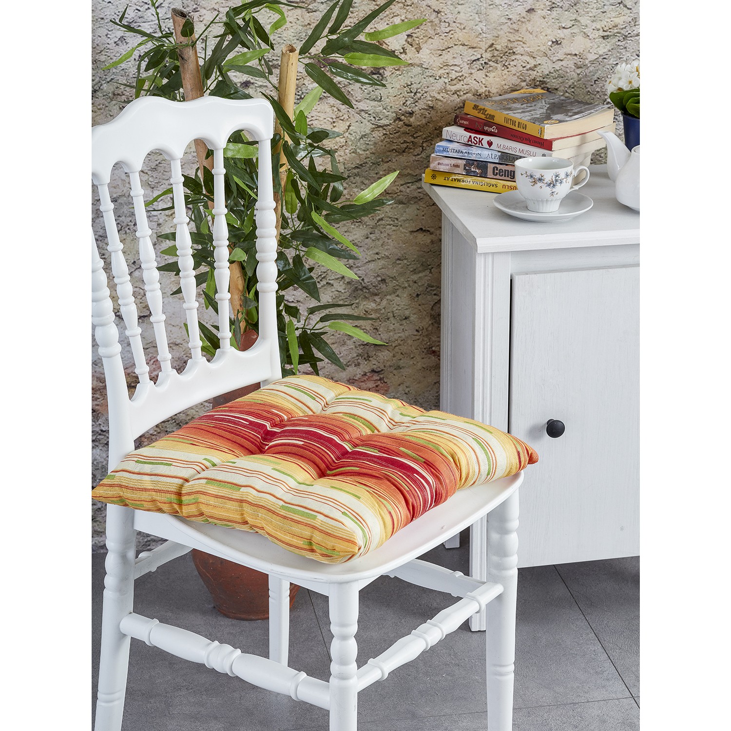 Komfort Home Pofidik Kare Sandalye Minderi 40 x 40 cm 2 Komfort Home Pofidik Kare Sandalye Minderi 40 x 40 cm 2