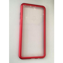 Case 4U Samsung Galaxy A9 2018 Kılıf 360 Tam Koruma Arkası Cam Şeffaf Mıknatıslı - Devrim Kırmızı