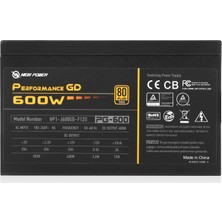 High Power 600W 80+ Gold Performance GD Aktif PFC Güç Kaynağı (HP1-J600GD-F12S)