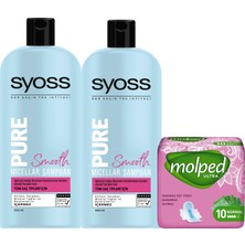 Syoss Pure Smooth Mıcellar Sampuan 550ml 2Li Paket + Molped