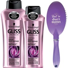 Gliss Serum Deep Repair Şampuan 525 ml +Gliss Serum Deep Repair Şampuan 360 ml + Tarak