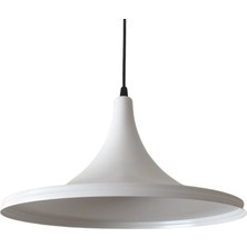 Mylight Retro Beyaz Içi Beyaz Metal Sarklıt Avize 35 cm