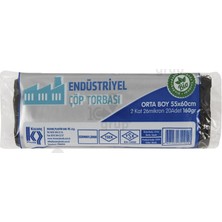 Kazanç End Orta Siyah Çöp Torbası 55X60 cm 20 Adet