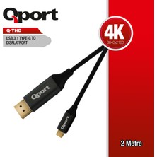 Qport Q-THD Type-C To Display Port 4K 60Hz Kablo 2 m