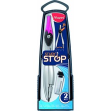 Maped Pergel Study+Uç Kutusu Stop Uçlu 195110 Fuşya