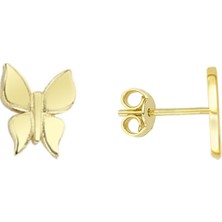 Altınsepeti Altın Taşsız Kelebek Küpe AS309KP