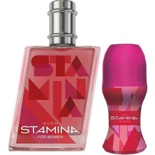 Avon Stamina Kadın Parfüm Edt 75 ml + Roll On 2 Li Set