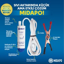 Midapo 12V Mini Dalgıc Pompa Seti (Mazot-Zeytinyağı-Su-Süt Aktarma,transfer Pompası )