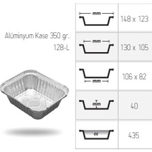 Alüminyum Kase 350 Gr. - 100'Lü