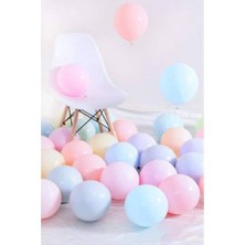 Balon Evi Makaron Mat Pastel Balon 25'Li