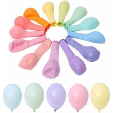 Balon Evi Makaron Mat Pastel Balon 25'Li