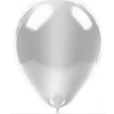 Renkli Parti Balon Evi 50 Adet Metalik Kaliteli (Gold-Gümüş-Beyaz Karışık) Uçan Balon