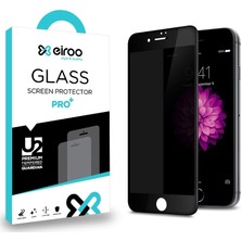 Eiroo Apple iPhone 7 Plus / 8 Plus Curve Privacy Tempered Glass Siyah Cam Ekran Koruyucu