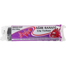 Kazanç Ağır Sanayi Jumbo Siyah Çöp Torbası 80X110 cm 10*10