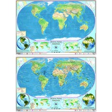 Ankara Yayıncılık Dünya Fiziki Haritası (Yazılabilir - Silinebilir)