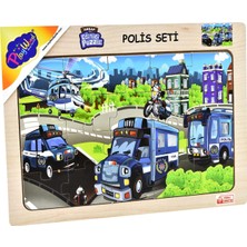 Playwood  Ahşap Eğitici Puzzle Polis Seti