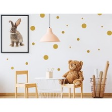 Areksan 3,4,5 cm Lik Altın Yaldız Dekoratif Puantiyeler Çocuk Odası Duvar Sticker 170 Adet 4,5 cm