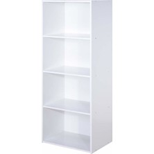 Dört Raflı Kitaplık