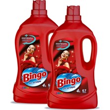 Bingo Renkli Sıvı Bakım Çamaşır Deterjanı 4 lt 2'li