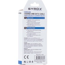 Syrox SYX-C65 Micro USB 2.0A Şarj ve Data Kablosu 1 mt
