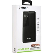 Syrox SYX-PB110 10.000 mAh Taşınabilir Powerbank LED Ekran