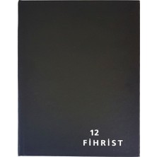 Gürpaş Ticari Fihrist 12'li 20X28 Cilt Bezli Siyah