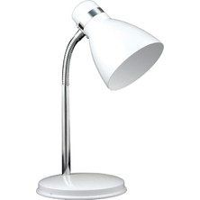 Nisaluce Modern Krom Spiralli Masa Lambası Beyaz