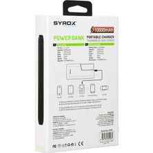Syrox PB110 10000 mAh LED Ekranlı Taşınabilir Şarj Cihazı - Siyah